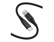 Swissten Datový kabel SOFT SILICONE USB / USB-C 1,5 M 60W ČERNÝ