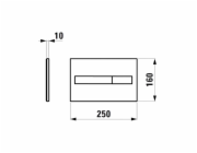 Spouštěcí tlačítko Laufen AW1 chrom H89566104