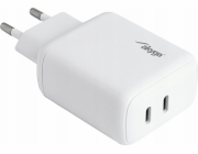 Akyga Nabíječka univerzální 2x USB-C PD 5-12V / max. 3A 40W Quick Charge 3.0, bílá
