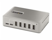 Startech 10-Port USB-C Hub, 8x USB-A + 2x USB-C, Self-Powered w/ 65W Power Supply, USB 3.1 10Gbps Hub w/ BC1.2 Charging, Desktop/Laptop USB Hub with 3ft Locking USB-IF Certified Cable - USB Expansion 