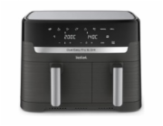 Tefal Dual Easy Fry & Grill Dvojitá horkovzdušná fritéza (černá, 2700 W, 2 koše 5,2 litru + 3,1 litru)