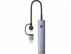 Rozbočovač 4v1 Baseus UltraJoy USB-A&USB-C na 3xUSB3.0+US...