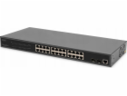 Digitus Gigabitový ethernetový PoE přepínač L2, 24portový 