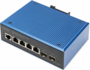 Digitus Průmyslový 4+2portový řízený gigabitový ethernetový přepínač L2