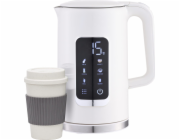 Platinet Konvice KONVICE PLATINET LCD DISPLEJ 1,7 L 5 NASTAVENÍ TEPLOTY + CESTOVNÍ HRNEK 450 ML, BÍLÁ [45980]