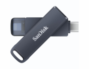 SanDisk Phone Drive - Jednotka USB flash - 128 GB - USB-C / Lightning - metalická modrá