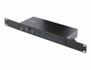Startech 16-Port Industrial USB 3.0 Hub 5Gbps, Metal, DIN/Surface/Rack Mountable, ESD Protection, Terminal Block Power, up to 120W Shared USB Charging, Dual-Host Hub/Switch (5G16AINDS-USB-A-HUB) - Roz