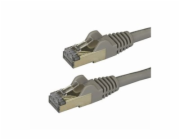 Startech 7.5m CAT6A Ethernet Cable, 10 Gigabit Shielded Snagless RJ45 100W PoE Patch Cord, CAT 6A 10GbE STP Network Cable w/Strain Relief, Grey, UL Certified Wiring/TIA - Category 6A - 26AWG (6ASPAT75