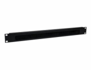 Startech 1U High-density Brush Strip Cable Management Panel - Sturdy Steel Horizontal Data Centre Cable Management Panel (CMBRUSH1U) - Stojanový panel pro uspořádání kabelů - černá - 1U - 19" - pro P/