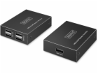 DIGITUS USB 2.0 CAT extender, 4 porty USB-A, 150m