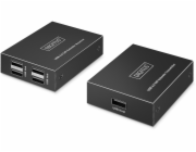 DIGITUS USB 2.0 CAT extender, 4 porty USB-A, 150m