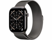 Apple Watch Series 11 GPS + Cellular 46mm Slate Titanium Case with Slate Milanese Loop - S/M