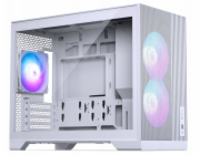 Phanteks XT M3 PC skříň, mini skříň, mATX, RGB, tvrzené sklo - včetně 3x 120mm levého panelu, bílá