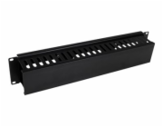 Startech Horizontal 2U Server Rack Cable Management Finger Duct w/ Cover - 19" Network Rack Wire Duct Raceway Panel - Slotted Wire Duct (CMDUCT2U) - Stojanový panel pro usporádání kabelu - cerná - 2U 