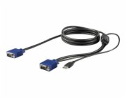 StarTech 6 ft. (1.8 m) USB KVM Cable for StarTech.com Rackmount Consoles - VGA and USB KVM Console Cable (RKCONSUV6) - Kabel video / USB - mini-VGA (M) do USB, HD-15 (VGA) (M) - 1.8 m - pro P/N: RKCON