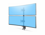 Startech Desk Mount For 2x Vertically Stacked Monitors, Dual 49", TAA - Montážní sada (2 desky VESA, poklop pole, 2 VESA montáže, C-svorka 25-100 mm, sestava pólu, 2 podpurné obojky) - pro 2 LCD displ
