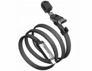 Energea Cestovní USB kabel s pouzdrem 2v1, USB-C na USB-C/USB-A, 480 Mbps, 60 W, 1,2 m, stříbrná