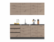 DOMOLETTI Kuchyňská sestava Asti, dub, 2 m