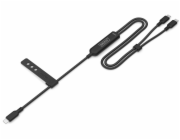 Digitus Napájecí kabel 2 v 1 USB-C - 2x USB-C, USB 2.0 140W PD 3.1, nylon, 1,8 m černý