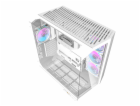 Počítačová skříň Darkflash DY470 (bílá) + 4 ventilátory +...