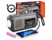 Zenwire Mini přenosné solární nouzové stavební rádio s klikovou baterií a powerbankou