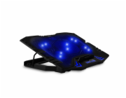 EVOLVEO Ania 5, chladicí podložka pro notebook, 5x ventilátor, modré podsvícení