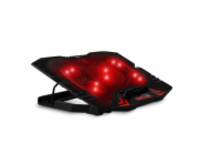EVOLVEO Ania 5R, chladicí podložka pro notebook, 5x ventilátor, červené podsvícení