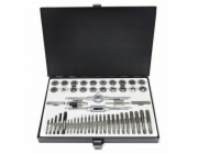 Scheppach Sada závitníků a závitníků, 50 kusů (M3-M8), kovové pouzdro