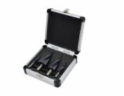 AWTools M2-TiAlN STUPŇOVÝ VRTÁK / Sada 4 ks / 4-12 mm / 4-20 mm / 4-32 mm / 4-39 mm / ČERNÁ