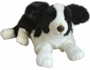 Dubi Maskot pes , border kolie, velká plyšová hračka 45 cm, měkký plyšový medvídek