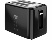 Aeno Elektrický toustovač, černý, 220-240V, 50-60Hz, 780-930W, 2 sloty, 3 režimy, 7 stupňů opečení