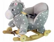 LeanToys Houpací kůň 2 v 1 s modrými puntíky