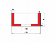 Andre Brusný kotouč CUP 150 mm x 80 mm x 32 mm 99A46K7VE01-35 BÍLÝ TYP 6