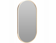 Koopman Oválné nástěnné zrcadlo s klasickým zlatým rámem, 30x60 cm