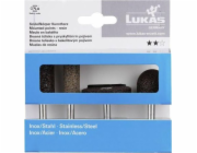 LUKAS SADA BRUSNÝCH KOTOUČŮ S DRŽÁKY, 4 DÍLNÁ, NK BA MĚKKÉ, PRO NEREZOVOU OCEL