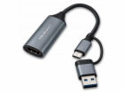 Qoltec Adaptér USB-C/USB-A | HDMI | 4K 30Hz | hliník