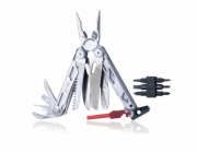 Multifunkční nástroj AZYMUT Giewon FS – Fire Starter – 19 nástrojů – křesadlo + píšťalka + pouzdro na opasek (H2038A)