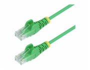 Startech - Patch kabel - RJ-45 (M) do RJ-45 (M) - 25 cm - 3.6 mm - UTP - CAT 5/5e/6 - IEEE 802.3bt - neobsahuje halogen, provedení bez hrbolku, rovný - zelená
