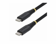 StarTech - USB kabel - USB-C (M) do USB-C (M) - USB 2.0 - 3 A - 1 m - USB Power Delivery (60W), podpora Power Delivery 2.0, drsný, rovný - cerná