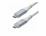 StarTech - USB kabel - USB-C (M) do USB-C (M) - USB4 / Thunderbolt 3 / Thunderbolt 4 / DisplayPort 1.4 - 3.01 m - podpora 4K120Hz, drsný, flexibilní - bílá