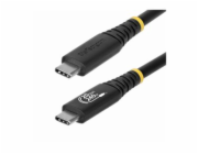 StarTech - USB kabel - USB-C (M) do USB-C (M) - USB4 / Thunderbolt 3 / Thunderbolt 4 / DisplayPort 1.4 - 2 m - podpora 4K120Hz, drsný, technologie Extended Power Range (EPR), podpora napájení Power De