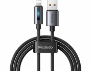 Mcdodo CA-5660 USB-A to Lightning cable with flashing light 1.2m (black)