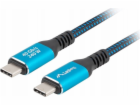 Lanberg Kabel USB-C M/M USB4 1M 240W 8K 60HZ černo-modrý