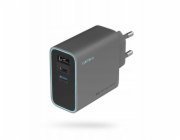 Cuktech CUKAD653EUGR 65W GaN nabíječka do zásuvky 2 x USB-C 1 x USB-A - šedá