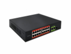 Qoltec SWITCH RYCHLÝ ethernetový síťový přepínač PoE | 16...
