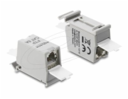Delock - Sítový propojovací kabel - RJ-45 (F) do RJ-45 (F) - odstínený - CAT 6 - IP20 - gray/white