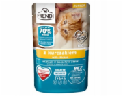 FRENDI Junior with chicken chunks in gravy - mokré krmivo pro kočky - 100g