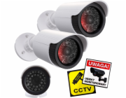 CEE Sada dvou atrapných kamer IR1800 WT, bílé, napájecí zdroj 2xAA, ABS, IR LED