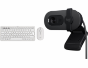 Logitech Klávesnice + myš Pebble 2 Combo (920-012240) + Brio 100 (960-001585)