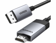 Ugreen Kabel DisplayPort - HDMI 2m šedý (15774)
